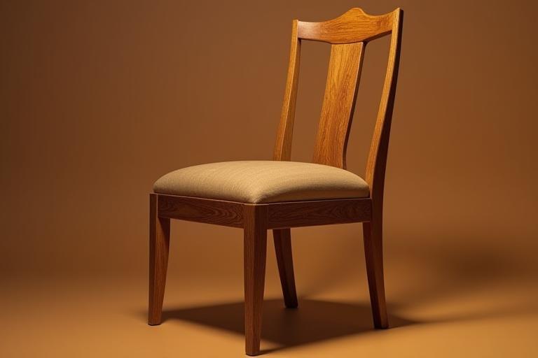 After restoration: 1940s oak dining chair