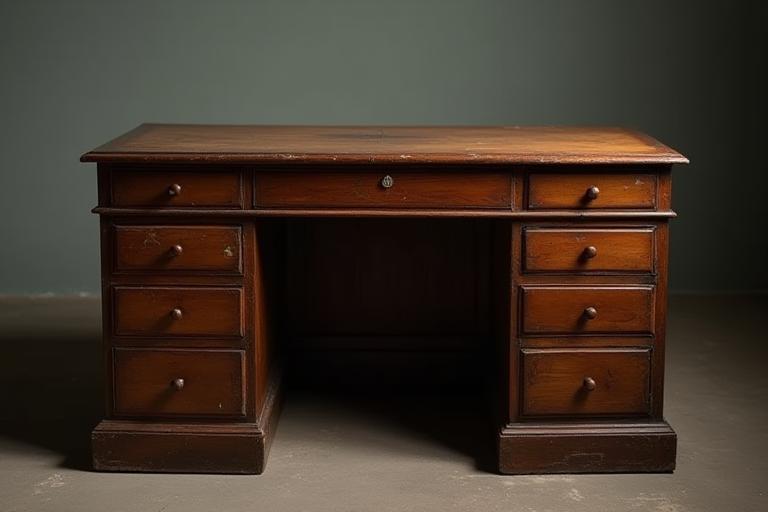 Before restoration: Victorian writing desk